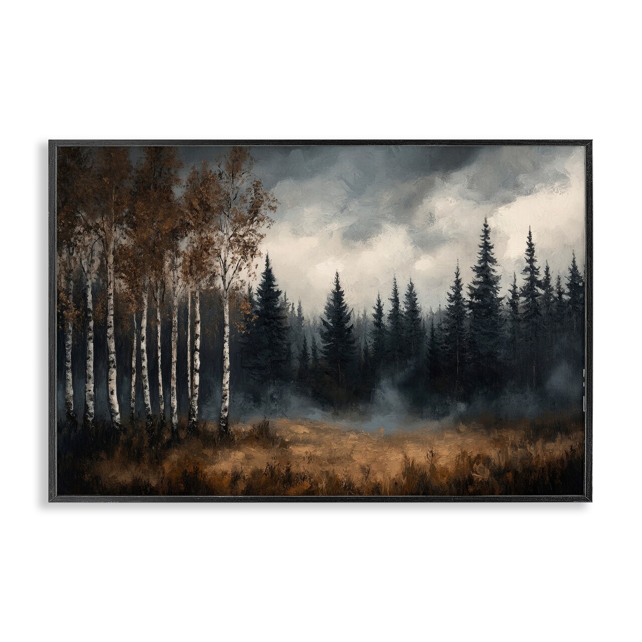 Stupell Industries Misty Forest in Autumn Framed Giclee, design by Petal Prints Design